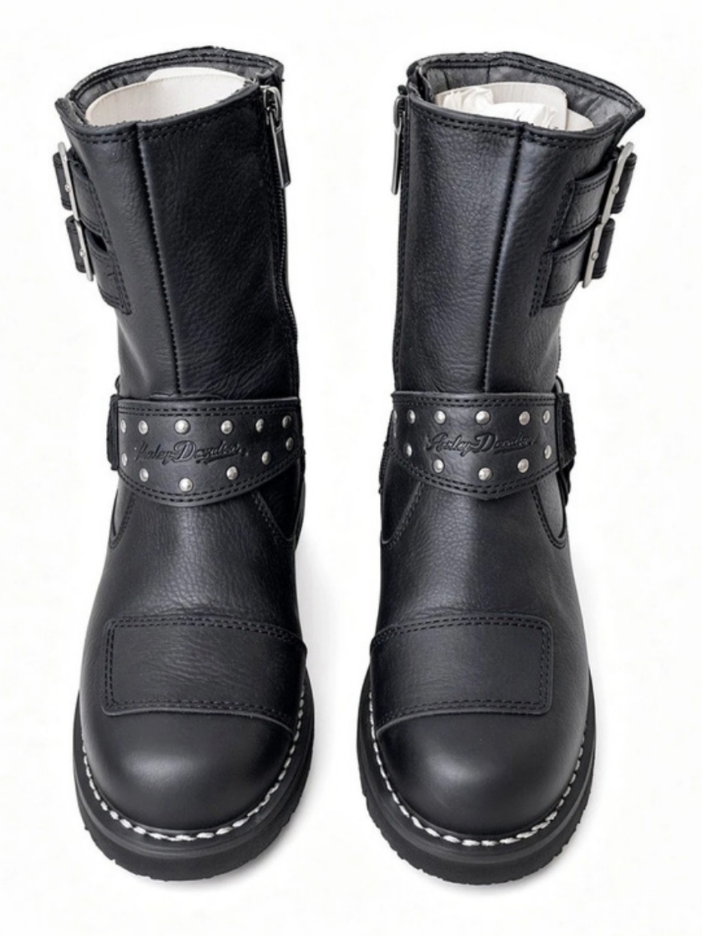 Harley-Davidson Addie Buckle Studded Motorcycle Boots